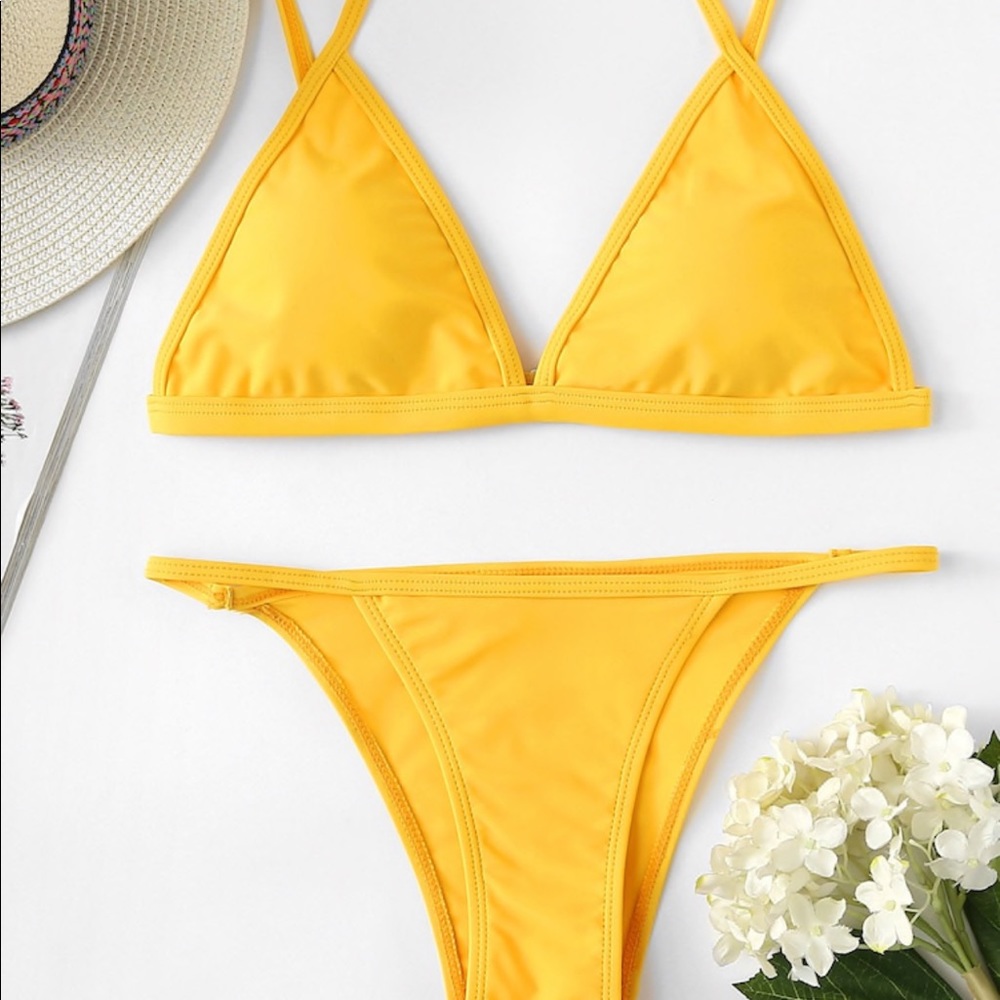 Yellow Bikini Swimsuit
